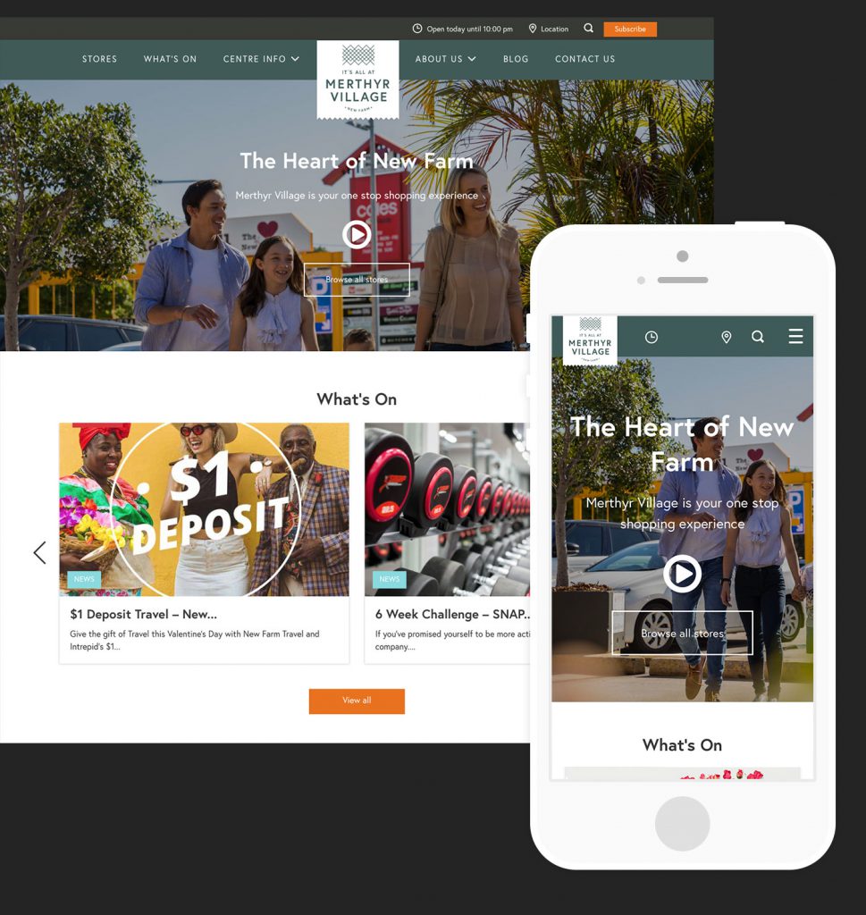Responsive Shopping Centre Websites